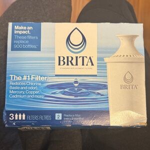Brita Blue Filter Box, Refills 3 packs! Brand new never used and in box!